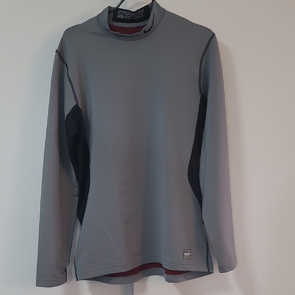 Nike Mens Pro Combat Dri-Fit Hyperwarm Shirt Size Large